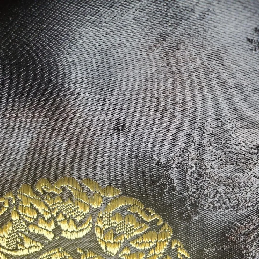 Mens Vintage Chinese Black/ Gold Tang Suit with Stand-up Collar (Jacket & Pants) - Picture 13 of 15